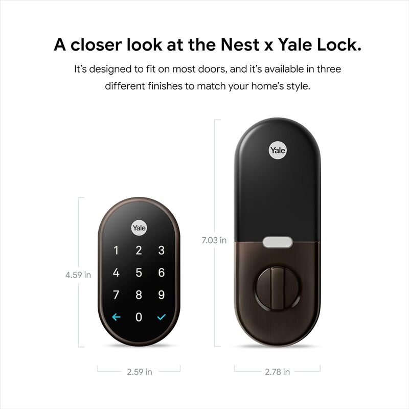 Nest X Yale Lock with Nest Connect - Oil-Rubbed Bronze